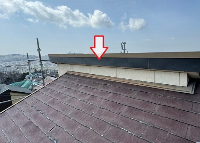 神戸市北区で台風被害により破風板板金巻き工事を行った後の様子