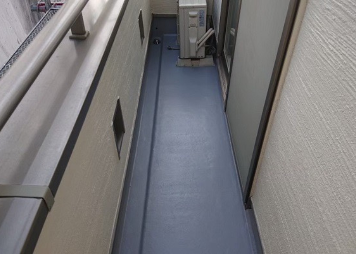 丹波篠山市　ベランダFRP防水を行った後の様子