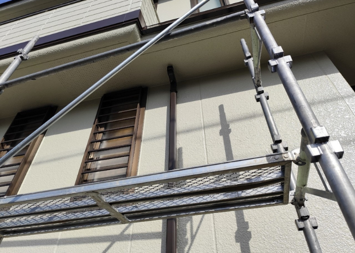 丹波篠山市　竪樋エスロンY６０を交換した後の様子