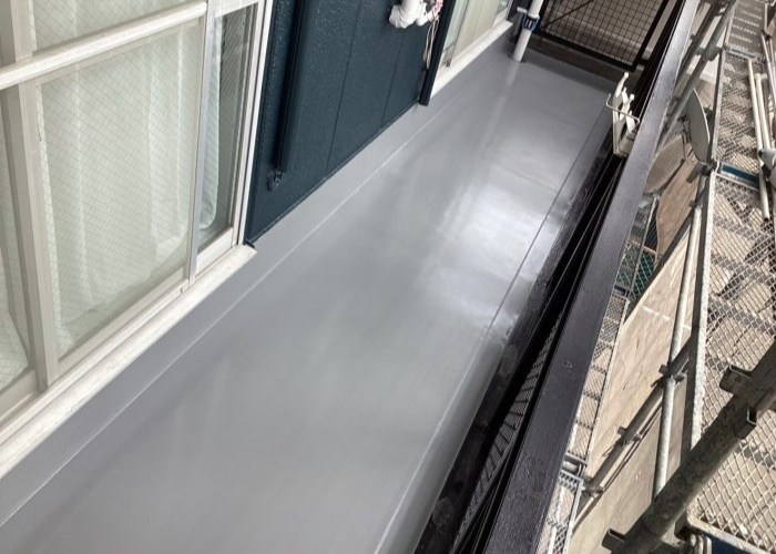 吹田市　ハイツのベランダ防水工事完了