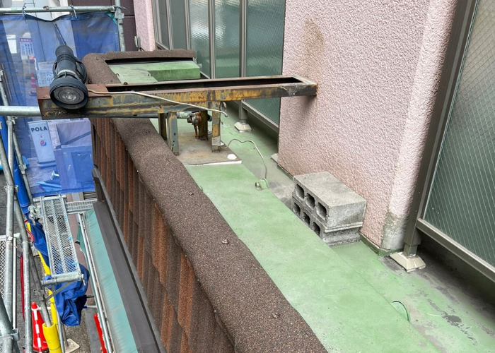 大阪府吹田市　屋根を上から見た様子