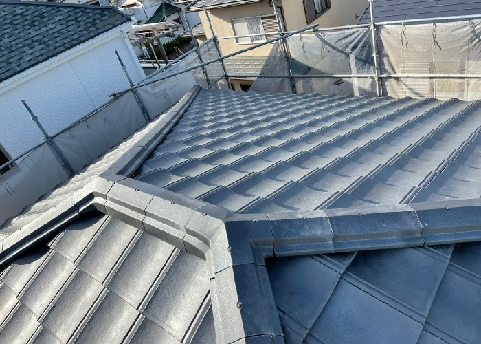丹波篠山市　屋根葺き替え工事事例　工事後のルーガ雅